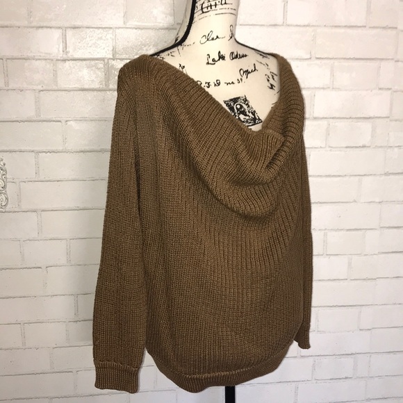 Vintage Donna Karan cowl neck chunky knit sweater
